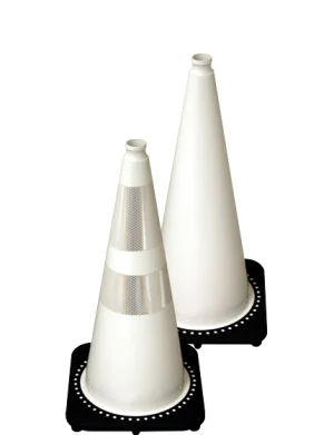 28 White Traffic Cones