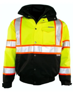Kishigo, Premium Brilliant Series, Lime, Class 3 Bomber Jacket
