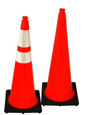 36 Extra Heavy 15 lb Traffic Cones - JBC Black Base