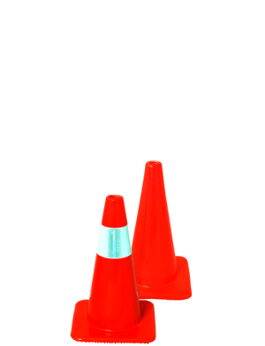 18 Solid Orange Traffic Cone