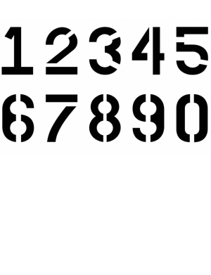 Parking Lot Number Stencil Sets (0 to 9)