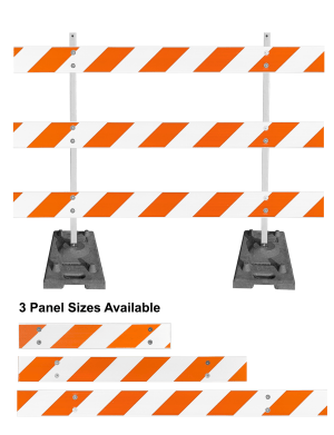 Power Post Uprights, Rubber Ballast Feet, Type 3