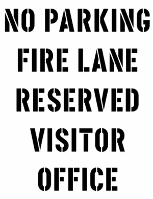 Pre-Cut Parking Lot Stencils