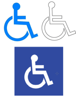 Reflective Thermoplastic Handicapped Symbols