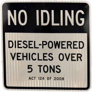 No Idling Sign