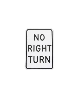 No Right Turn Sign