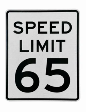Speed Limit 65 Signs (R2-1)