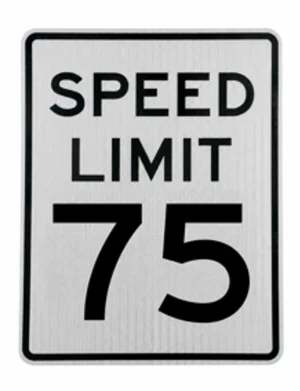 Speed Limit 75 Signs (R2-1)