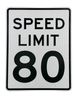 Speed Limit 80 Signs (R2-1)
