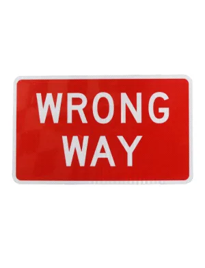 Wrong Way Signs