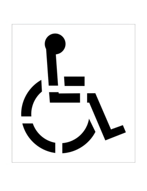 36 Tall x 31.5 Wide, Contractor Grade, Handicapped Parking Symbol Stencil