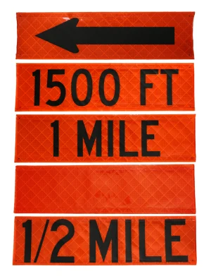 Velcro Sign Overlays for 48 Changeable Roll Up Signs