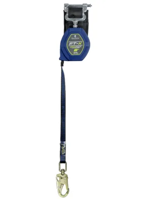 FallTech 8' FT-X® EdgeCore™ Class 2 Leading Edge Personal SRL-P, Single-leg with Steel Swivel Snap Hook