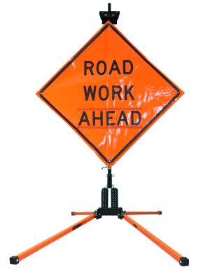 Bone Dual Spring Sign Stand for Rigid or Roll Up Signs