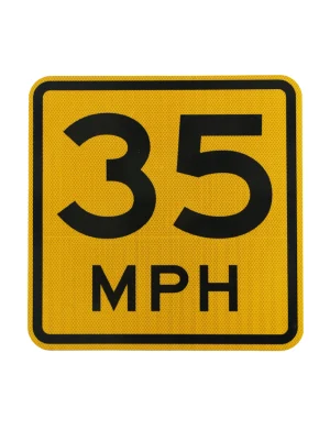 35 MPH Signs (W13-1)