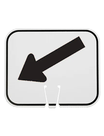 White Clip On Sign Directional Down Left Arrow | TSS