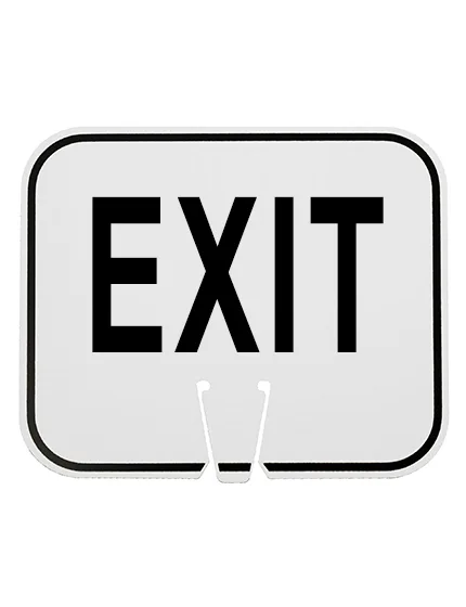 White Clip On Sign Exit | TSS