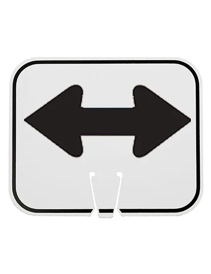 White Clip On Sign Left & Right Directional Arrow | TSS