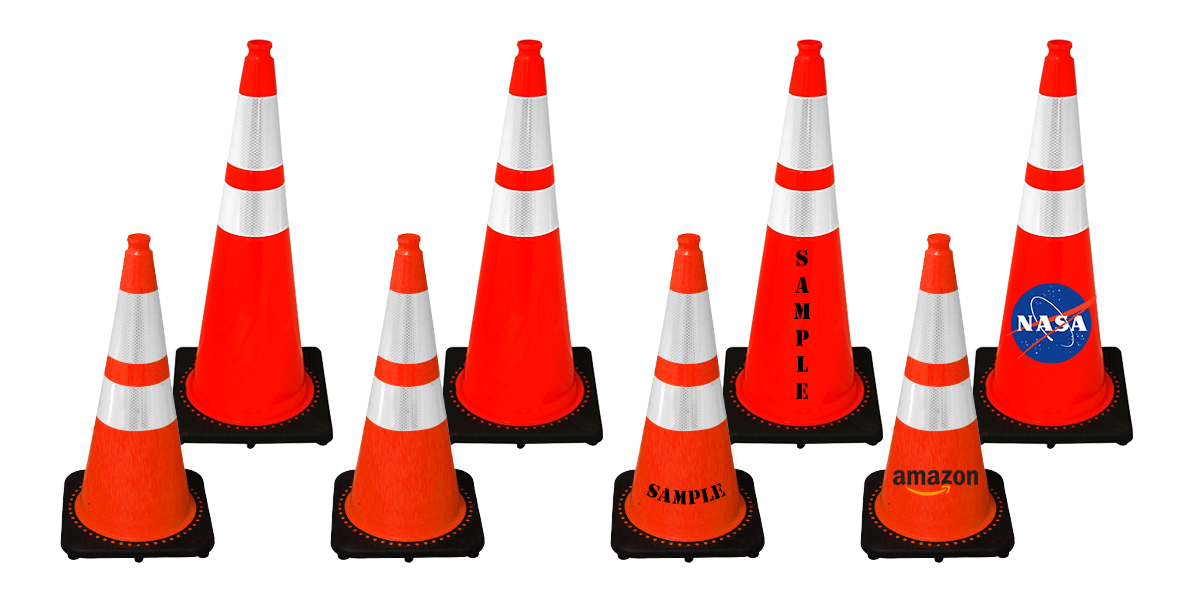 picture of orange traffic cones