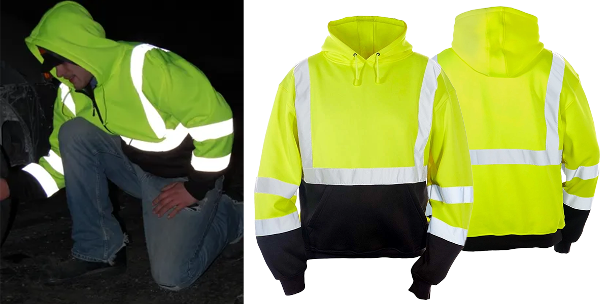 Hoodie's reflective material