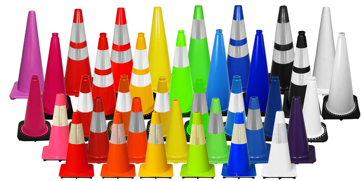 Image of multiple Traffic Cones