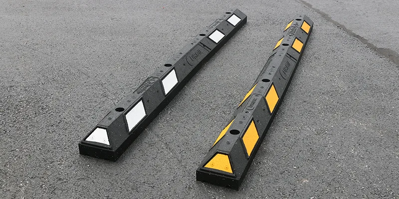 image of Two rubber parking blocks