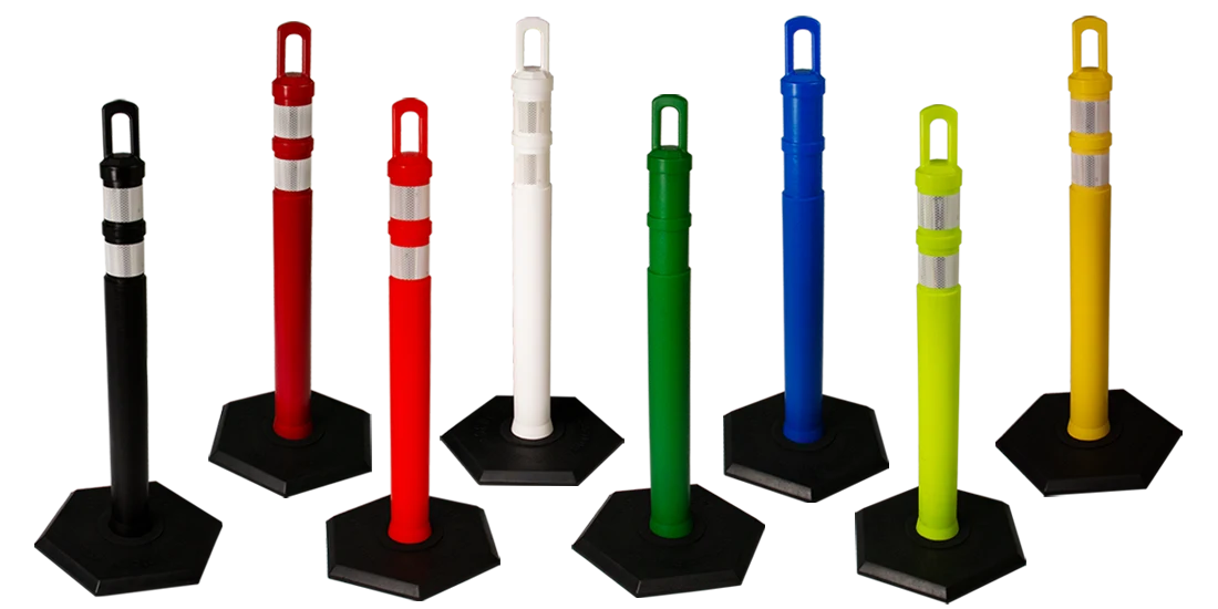 Image of multiple delineator tubes