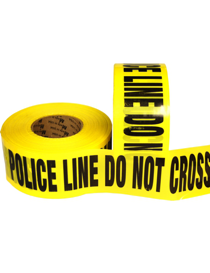Presco Economy Barricade Tape - 3" X 1000 Ft, Yellow/Black 'POLICE LINE DO NOT CROSS', 2 Mil Thick, No Adhesive - View #6