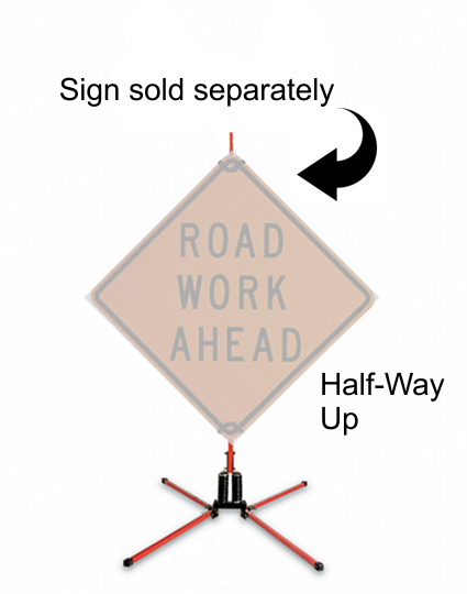 Little Buster Telescoping Sign Stand w/ Roll-Up Bracket | LB