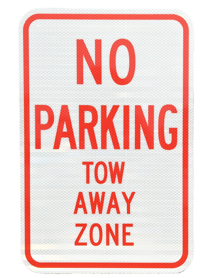 USA TOW AWAY ZONE看板 No Parking Tow Away Zone Sign, 12