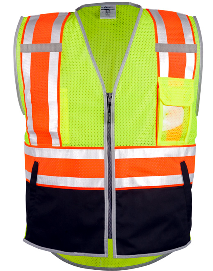 Lime 'Ultimate' Reflective Class 2 Ultra-Cool Mesh Black | TSS